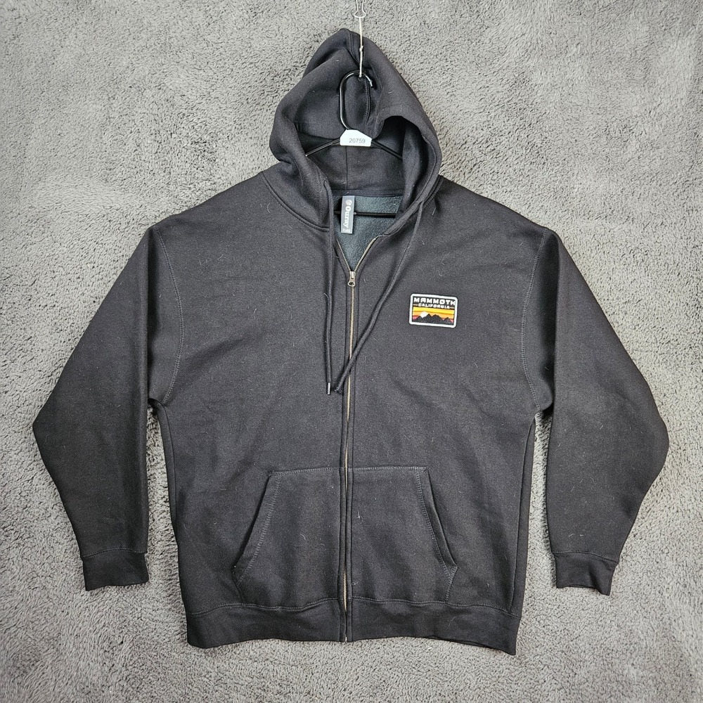 Ouray Mens Mammoth California Mountain Sunset Full‎ Zip Hoodie Black XL